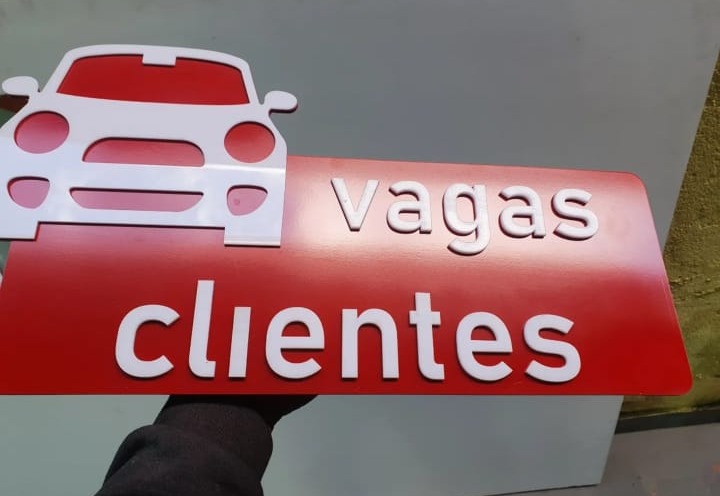 Placa estacionamento, placa estacione, placa de estacionamento grande, placa estacionamento personalizada de acrilico, placa vagas clientes acrilico